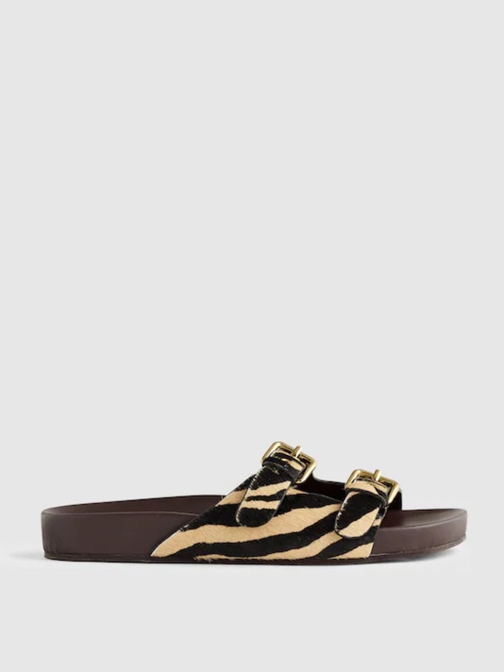 The Cambrea Double-Strap Sandal in Espresso Bean Multi